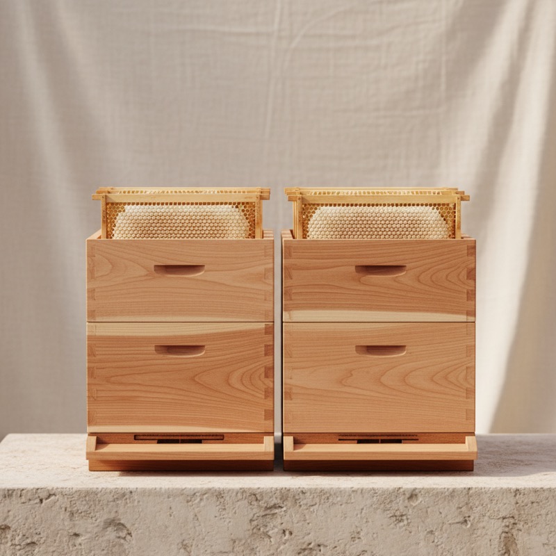 Cedar Double-Hive Apiary Station